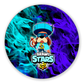 Коврик для мышки круглый с принтом Brawl Stars/Ronin Ruffs в Новосибирске, резина и полиэстер | круглая форма, изображение наносится на всю лицевую часть | Тематика изображения на принте: brawl stars | colonel ruffs | logo | ronin ruffs | ruffs | бравл старс | бравлер | генерал гавс | генерал руфф | логотипы игр | персонажи игр | раффс | руфус | руффс | собака