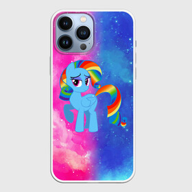 Чехол для iPhone 13 Pro Max с принтом Радуга Дэш в Новосибирске,  |  | baby | girl | horse | kawaii | luna | my little pony | princess | rainbow | rainbow dash | девочкам | девочки | детям | единорог | животные | кавайный | конь | лошадь | луна | малыш | облака | пегас | пинки пай | пони | радуга дэш