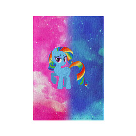 Обложка для паспорта матовая кожа с принтом Радуга Дэш в Новосибирске, натуральная матовая кожа | размер 19,3 х 13,7 см; прозрачные пластиковые крепления | Тематика изображения на принте: baby | girl | horse | kawaii | luna | my little pony | princess | rainbow | rainbow dash | девочкам | девочки | детям | единорог | животные | кавайный | конь | лошадь | луна | малыш | облака | пегас | пинки пай | пони | радуга дэш