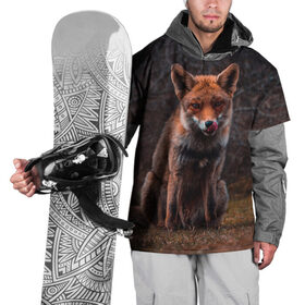 Накидка на куртку 3D с принтом Хищная лисица в Новосибирске, 100% полиэстер |  | Тематика изображения на принте: fox | foxy | животное | звери | лиса | лисенок | лисичка | милая | рыжая | фокс