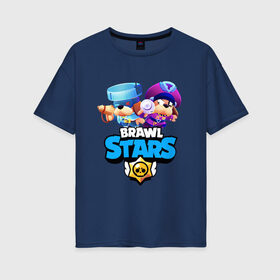 Женская футболка хлопок Oversize с принтом Генерал Гавс - Brawl Stars в Новосибирске, 100% хлопок | свободный крой, круглый ворот, спущенный рукав, длина до линии бедер
 | brawl | brawler | brawlstars | chromatic | colonel | legendary | ruffs | supercell | боец | бравл | бравлер | бравлпасс | бравлстарс | бравлстарсигра | лега | легендарка | новый перс | перс бравл | суперселл | суперцел | хр