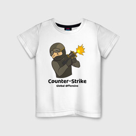 Детская футболка хлопок с принтом CS GO | P90 Master в Новосибирске, 100% хлопок | круглый вырез горловины, полуприлегающий силуэт, длина до линии бедер | Тематика изображения на принте: 