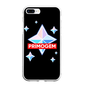 Чехол для iPhone 7Plus/8 Plus матовый с принтом PRIMOGEM в Новосибирске, Силикон | Область печати: задняя сторона чехла, без боковых панелей | genshin | genshin impact | legendary | primogem | roll | геншин | геншин импакт | молитва | примогем | хочу верить
