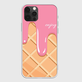 Чехол для iPhone 12 Pro Max с принтом Мороженое Рожок в Новосибирске, Силикон |  | Тематика изображения на принте: enjoy | вафля | мороженко | мороженое | рожок | удовольствие | я мороженое