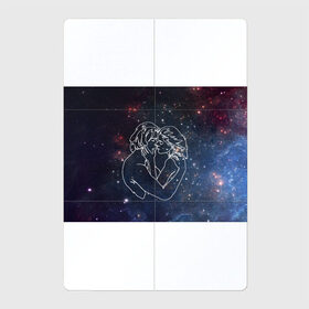 Магнитный плакат 2Х3 с принтом Ты мой космос в Новосибирске, Полимерный материал с магнитным слоем | 6 деталей размером 9*9 см | 14 февраля | space | влюблённые | девушка | космос | линии | любовь | отношения | парень | поцелуй | романтика