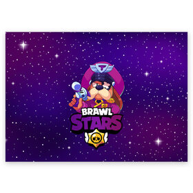 Поздравительная открытка с принтом Brawl Stars - Генерал Гавс в Новосибирске, 100% бумага | плотность бумаги 280 г/м2, матовая, на обратной стороне линовка и место для марки
 | Тематика изображения на принте: 2020 | 2021 | brawl | colonel | dog | leon | ruffus | space | stars | бравл | браво | гавс | генерал | корабль | космический | космос | леон | лион | новые | новый | персонаж | персонажи | пес | планеты | собака | страс