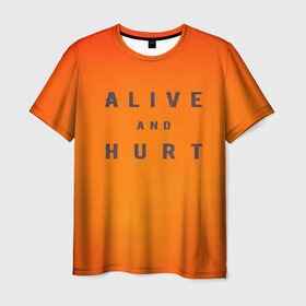 Мужская футболка 3D с принтом Alive and hurt в Новосибирске, 100% полиэфир | прямой крой, круглый вырез горловины, длина до линии бедер | alive | and | ash | form | hip hop | hurt | is | lil peep | lilpeep | lilpip | our | purest | rap | rep | лил пип | лилпип | реп | рэп | хип хоп | эмо рэп