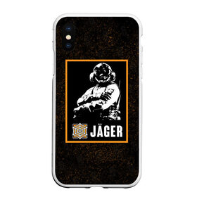 Чехол для iPhone XS Max матовый с принтом Jager в Новосибирске, Силикон | Область печати: задняя сторона чехла, без боковых панелей | Тематика изображения на принте: jager | r6s | rainbow six siege | оперативник | персонаж | ягер