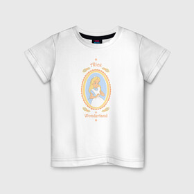 Детская футболка хлопок с принтом Alice in Wonderland в Новосибирске, 100% хлопок | круглый вырез горловины, полуприлегающий силуэт, длина до линии бедер | alice | alice in wonderland | vdosadir | алиса | алиса в стране чудес