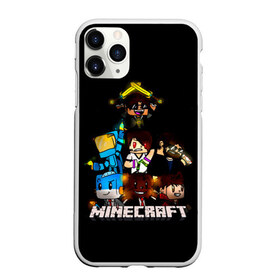 Чехол для iPhone 11 Pro Max матовый с принтом Minecraft в Новосибирске, Силикон |  | 