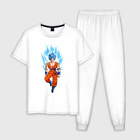 Мужская пижама хлопок с принтом Dragon Ball Z в Новосибирске, 100% хлопок | брюки и футболка прямого кроя, без карманов, на брюках мягкая резинка на поясе и по низу штанин
 | 