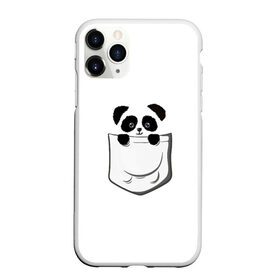 Чехол для iPhone 11 Pro Max матовый с принтом Панда В Кармане в Новосибирске, Силикон |  | animals | beats | head | panda | pocket | в кармане | голова | животные | звери | лапки | любовь | панда