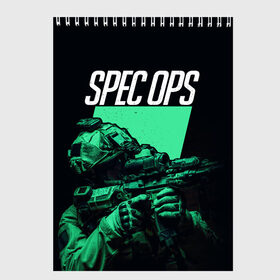 Скетчбук с принтом Spec Ops в Новосибирске, 100% бумага
 | 48 листов, плотность листов — 100 г/м2, плотность картонной обложки — 250 г/м2. Листы скреплены сверху удобной пружинной спиралью | 