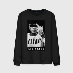 Мужской свитшот хлопок с принтом LIL SKIES Monochrome в Новосибирске, 100% хлопок |  | lil. skies. лил | merch | rapper | shelby | unbothered | мерч | скайз | скайс