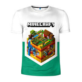 Мужская футболка 3D спортивная с принтом Minecraft в Новосибирске, 100% полиэстер с улучшенными характеристиками | приталенный силуэт, круглая горловина, широкие плечи, сужается к линии бедра | minecraft | алекс | белый | блоки | ведьма | взрывчатка | визера | волк | гаст | добывать | дракон | зеленый куб | зомби | игра | крафт | крипер | кубики | лошадка | майн | майнкрафт | манкрафт | овечка | оцелот