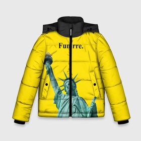 Зимняя куртка для мальчиков 3D с принтом New стиль Fumrre в Новосибирске, ткань верха — 100% полиэстер; подклад — 100% полиэстер, утеплитель — 100% полиэстер | длина ниже бедра, удлиненная спинка, воротник стойка и отстегивающийся капюшон. Есть боковые карманы с листочкой на кнопках, утяжки по низу изделия и внутренний карман на молнии. 

Предусмотрены светоотражающий принт на спинке, радужный светоотражающий элемент на пуллере молнии и на резинке для утяжки | Тематика изображения на принте: fashion | fire | game | hip hop | rap | street style | top | игра | мода | огонь | рэп | топ | уличный стиль | хип хоп