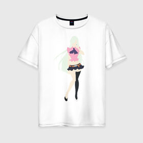 Женская футболка хлопок Oversize с принтом Элизабет в Новосибирске, 100% хлопок | свободный крой, круглый ворот, спущенный рукав, длина до линии бедер
 | anime | the seven deadly sins | аниме | богиня | мультик | стигма | элизабет