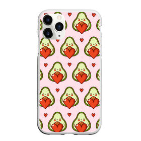 Чехол для iPhone 11 Pro матовый с принтом Love Avocado в Новосибирске, Силикон |  | 14 февраля | love | авокадо | вкусняшка | день святого валентина | еда | любовь | паттерн | сердечко