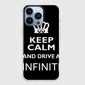 Чехол для iPhone 13 Pro с принтом Drive a INFINITI в Новосибирске,  |  | 35 | auto | car | fx35 | infinity | keep calm | qx80 | sport | авто | автомобиль | водитель | гонщик | инфинити | королевский | король | корона | лого | логотип | любитель | марка | машина | подарок | рейсер