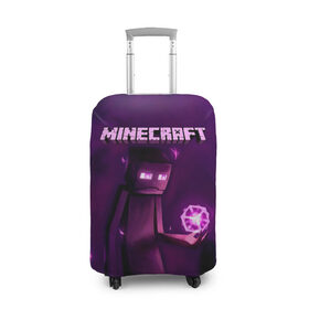 Чехол для чемодана 3D с принтом Minecraft Слендермен в Новосибирске, 86% полиэфир, 14% спандекс | двустороннее нанесение принта, прорези для ручек и колес | minecraft | алекс | белый | блоки | ведьма | взрывчатка | визера | волк | гаст | добывать | дракон | зеленый куб | зомби | игра | крафт | крипер | кубики | лошадка | майн | майнкрафт | манкрафт | овечка | оцелот