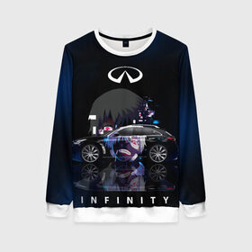 Женский свитшот 3D с принтом Infinity Art в Новосибирске, 100% полиэстер с мягким внутренним слоем | круглый вырез горловины, мягкая резинка на манжетах и поясе, свободная посадка по фигуре | art infinity | g35 | infinity | infinity car | nissan | автомобиль | инфинити | машина | тачка
