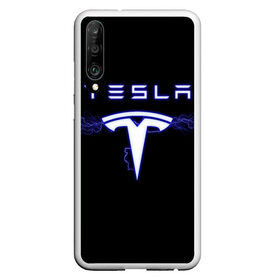 Чехол для Honor P30 с принтом TESLA в Новосибирске, Силикон | Область печати: задняя сторона чехла, без боковых панелей | ac | acdc | america | auto | car | cars | dc | electro | elon | logo | musk | rock | space | spacex | tesla | usa | x | авто | автомобиль | илон | космос | лого | логотип | маск | машина | молнии | молния | музыка | рок | тесла | электричест