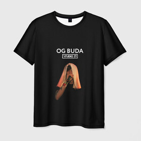Мужская футболка 3D с принтом OG Buda в Новосибирске, 100% полиэфир | прямой крой, круглый вырез горловины, длина до линии бедер | melon music | og buda | опг сити | русский рэп | рэп | тюмень | хип хоп