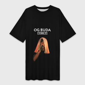 Платье-футболка 3D с принтом OG Buda в Новосибирске,  |  | melon music | og buda | опг сити | русский рэп | рэп | тюмень | хип хоп