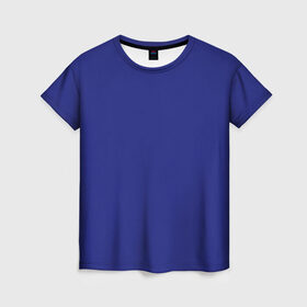 Женская футболка 3D с принтом Синий в Новосибирске, 100% полиэфир ( синтетическое хлопкоподобное полотно) | прямой крой, круглый вырез горловины, длина до линии бедер | blue | geometry | neon | texture | один тон | однотон | синий | текстура