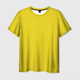 Мужская футболка 3D с принтом Жёлтый в Новосибирске, 100% полиэфир | прямой крой, круглый вырез горловины, длина до линии бедер | Тематика изображения на принте: geometry | neon | texture | yellow | жёлтый | один тон | однотон | текстура