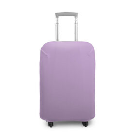 Чехол для чемодана 3D с принтом Глициниевый цвет (без рисунка) в Новосибирске, 86% полиэфир, 14% спандекс | двустороннее нанесение принта, прорези для ручек и колес | глициниевый | однотонный | пурпурный | розовый | фиолетовый | цвет