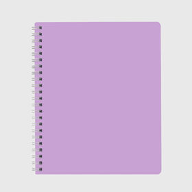 Тетрадь с принтом Глициниевый цвет (без рисунка) в Новосибирске, 100% бумага | 48 листов, плотность листов — 60 г/м2, плотность картонной обложки — 250 г/м2. Листы скреплены сбоку удобной пружинной спиралью. Уголки страниц и обложки скругленные. Цвет линий — светло-серый
 | глициниевый | однотонный | пурпурный | розовый | фиолетовый | цвет