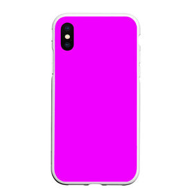 Чехол для iPhone XS Max матовый с принтом Маджента (без рисунка) в Новосибирске, Силикон | Область печати: задняя сторона чехла, без боковых панелей | маджента | однотонный | пурпурный | розовый | фиолетовый | фуксия | цвет