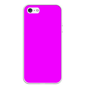 Чехол для iPhone 5/5S матовый с принтом Маджента (без рисунка) в Новосибирске, Силикон | Область печати: задняя сторона чехла, без боковых панелей | маджента | однотонный | пурпурный | розовый | фиолетовый | фуксия | цвет