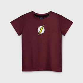 Детская футболка хлопок с принтом 8 Bit The Flash в Новосибирске, 100% хлопок | круглый вырез горловины, полуприлегающий силуэт, длина до линии бедер | the flash | vdzabma | флэш