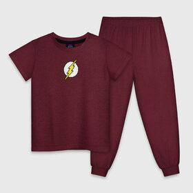 Детская пижама хлопок с принтом 8 Bit The Flash в Новосибирске, 100% хлопок |  брюки и футболка прямого кроя, без карманов, на брюках мягкая резинка на поясе и по низу штанин
 | the flash | vdzabma | флэш