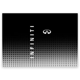 Поздравительная открытка с принтом Infiniti в Новосибирске, 100% бумага | плотность бумаги 280 г/м2, матовая, на обратной стороне линовка и место для марки
 | auto | avto | finik | infiniti | infiniti qx | infinity | qx70 | qx80 | авто | инфинити | финик