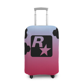Чехол для чемодана 3D с принтом ROCK STAR GAMES в Новосибирске, 86% полиэфир, 14% спандекс | двустороннее нанесение принта, прорези для ручек и колес | game | gamer | rdr2 | red dead redemption 2 | rockstar studios | игры