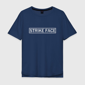 Мужская футболка хлопок Oversize с принтом Strike face в Новосибирске, 100% хлопок | свободный крой, круглый ворот, “спинка” длиннее передней части | bad | crazy | evil | protest | rage | strike face | безумие | протест | сумасшедший | удар