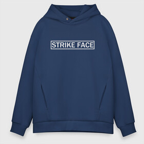 Мужское худи Oversize хлопок с принтом Strike face в Новосибирске, френч-терри — 70% хлопок, 30% полиэстер. Мягкий теплый начес внутри —100% хлопок | боковые карманы, эластичные манжеты и нижняя кромка, капюшон на магнитной кнопке | bad | crazy | evil | protest | rage | strike face | безумие | протест | сумасшедший | удар