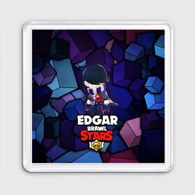 Магнит 55*55 с принтом BRAWL STARS EDGAR в Новосибирске, Пластик | Размер: 65*65 мм; Размер печати: 55*55 мм | 8 bit | brawl stars | byron | colette | crow | edgar | gale | leon | max | mr.p | sally leon | shark | virus 8 bit | werewolf leon | акула | байрон | берли | бравл старс | ворон | коллет | макс | оборотень | эдгар