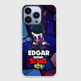 Чехол для iPhone 13 Pro с принтом BRAWL STARS EDGAR. в Новосибирске,  |  | 8 bit | brawl stars | byron | colette | crow | edgar | gale | leon | max | mr.p | sally leon | shark | virus 8 bit | werewolf leon | акула | байрон | берли | бравл старс | ворон | коллет | макс | оборотень | эдгар