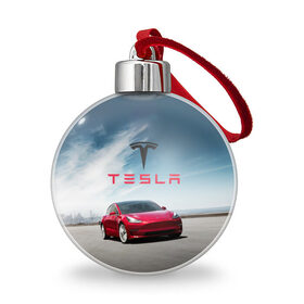 Ёлочный шар с принтом Tesla Model 3 в Новосибирске, Пластик | Диаметр: 77 мм | Тематика изображения на принте: 3 | america | auto | car | electric | elon | model | motors | musk | tesla | usa | vehicle | авто | америка | илон | маск | модель | сша | тесла | электромобиль