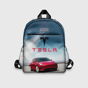 Детский рюкзак 3D с принтом Tesla Model 3 в Новосибирске, 100% полиэстер | лямки с регулируемой длиной, сверху петелька, чтобы рюкзак можно было повесить на вешалку. Основное отделение закрывается на молнию, как и внешний карман. Внутри дополнительный карман. По бокам два дополнительных кармашка | Тематика изображения на принте: 3 | america | auto | car | electric | elon | model | motors | musk | tesla | usa | vehicle | авто | америка | илон | маск | модель | сша | тесла | электромобиль