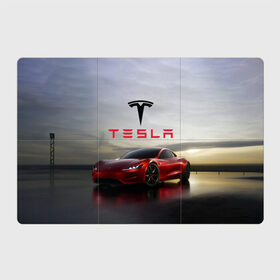Магнитный плакат 3Х2 с принтом Tesla Roadster в Новосибирске, Полимерный материал с магнитным слоем | 6 деталей размером 9*9 см | america | auto | car | electric | elon | motors | musk | roadster | tesla | usa | vehicle | авто | америка | илон | маск | модель | сша | тесла | электромобиль