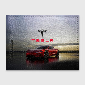 Обложка для студенческого билета с принтом Tesla Roadster в Новосибирске, натуральная кожа | Размер: 11*8 см; Печать на всей внешней стороне | america | auto | car | electric | elon | motors | musk | roadster | tesla | usa | vehicle | авто | америка | илон | маск | модель | сша | тесла | электромобиль