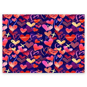Поздравительная открытка с принтом Love в Новосибирске, 100% бумага | плотность бумаги 280 г/м2, матовая, на обратной стороне линовка и место для марки
 | 14 february | 14 февраля | h | heart | love day | valentines day | валентин | день валентина | день влюбленных | день святого | день святого валентина | любовь | праздник | сердечко | сердце | февраль