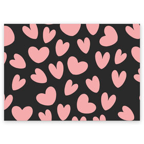 Поздравительная открытка с принтом Сердечки в Новосибирске, 100% бумага | плотность бумаги 280 г/м2, матовая, на обратной стороне линовка и место для марки
 | 14 february | 14 февраля | h | heart | love day | valentines day | валентин | день валентина | день влюбленных | день святого | день святого валентина | любовь | праздник | сердечко | сердце | февраль