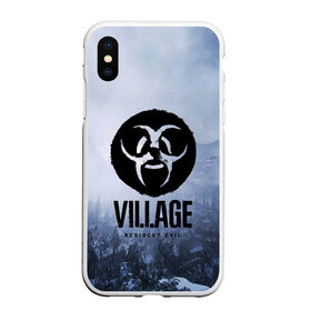 Чехол для iPhone XS Max матовый с принтом RESIDENT EVIL : VILLAGE в Новосибирске, Силикон | Область печати: задняя сторона чехла, без боковых панелей | biohazard | game | monster | resident evil | resident evil 8 | umbrella | umbrella corp | umbrella corporation | zombie | обитель зла