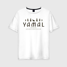 Женская футболка хлопок Oversize YAMAL UNDERGROUND купить в Новосибирске